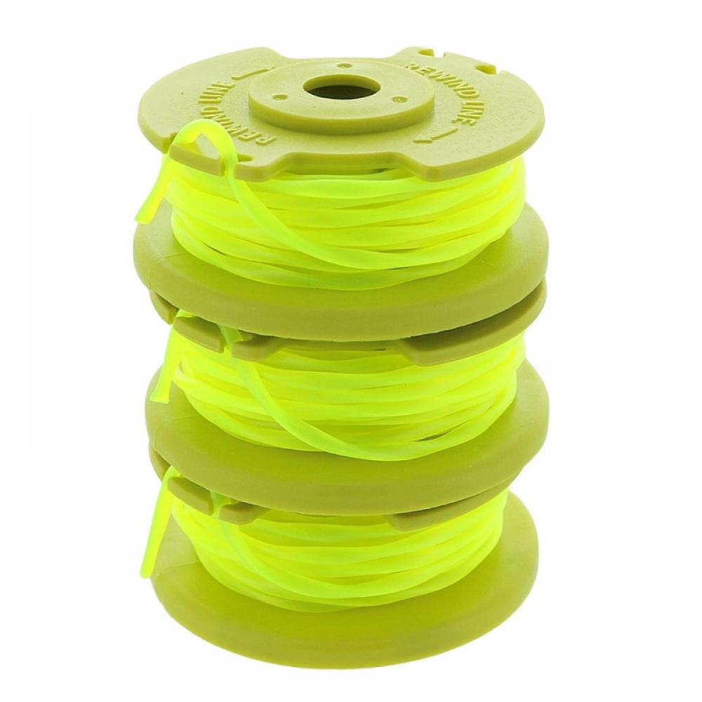 3pcs String Trimmer Line Compatible with Ryobi 18v 20v 40v Cordless Trimmer 11ft Replacement Spool for Ryobi (Yellow)